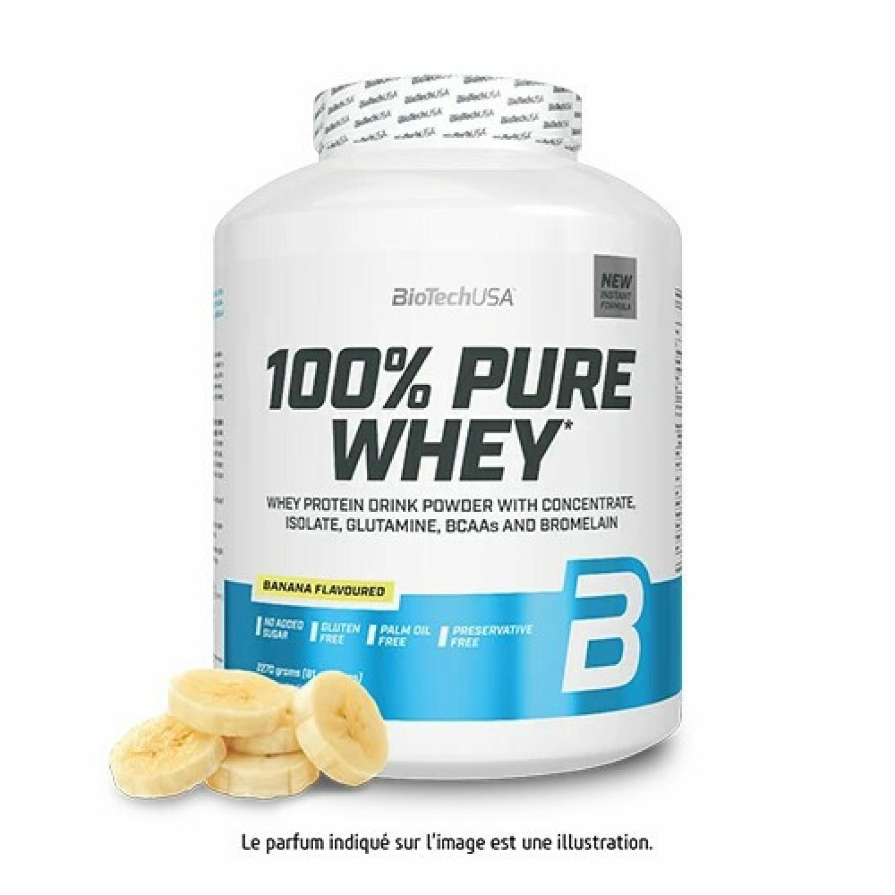 Protein-Topf 100 % reine Molke Biotech USA - Banane - 2,27kg