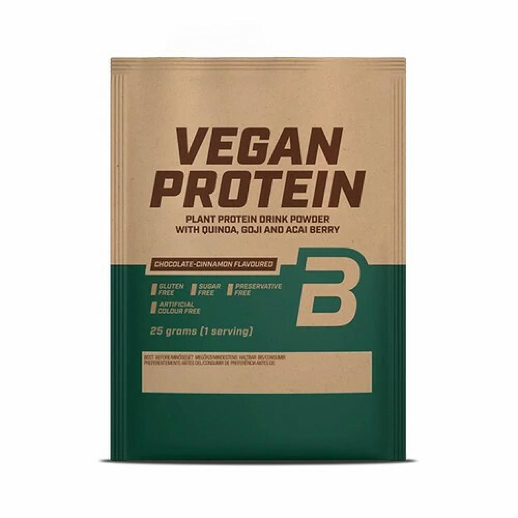 50er Pack Beutel mit veganem Protein Biotech USA - Schokolade-cannelle - 25g