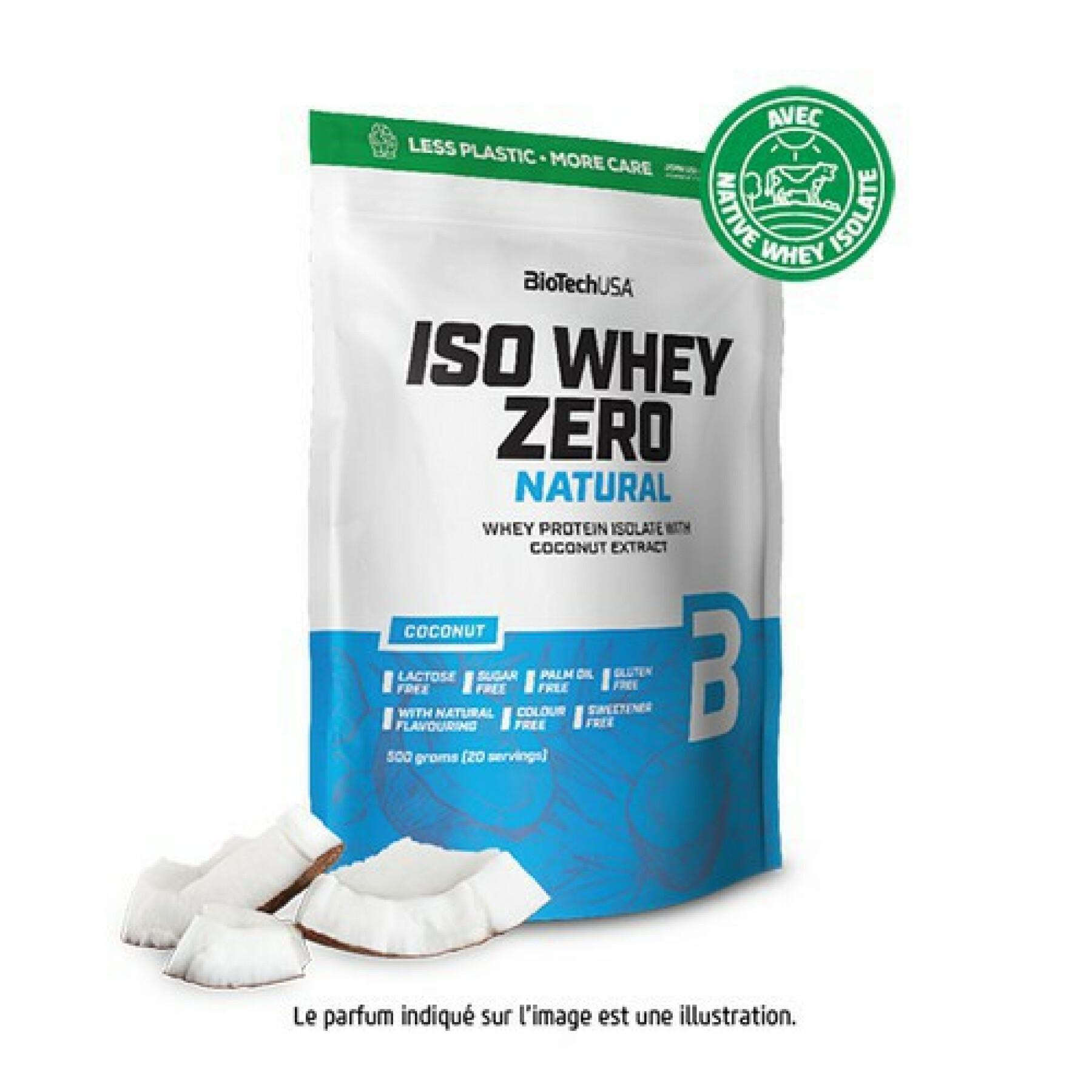 10er Pack Proteinbeutel Biotech USA iso whey zero Laktosefrei - Coco - 500g