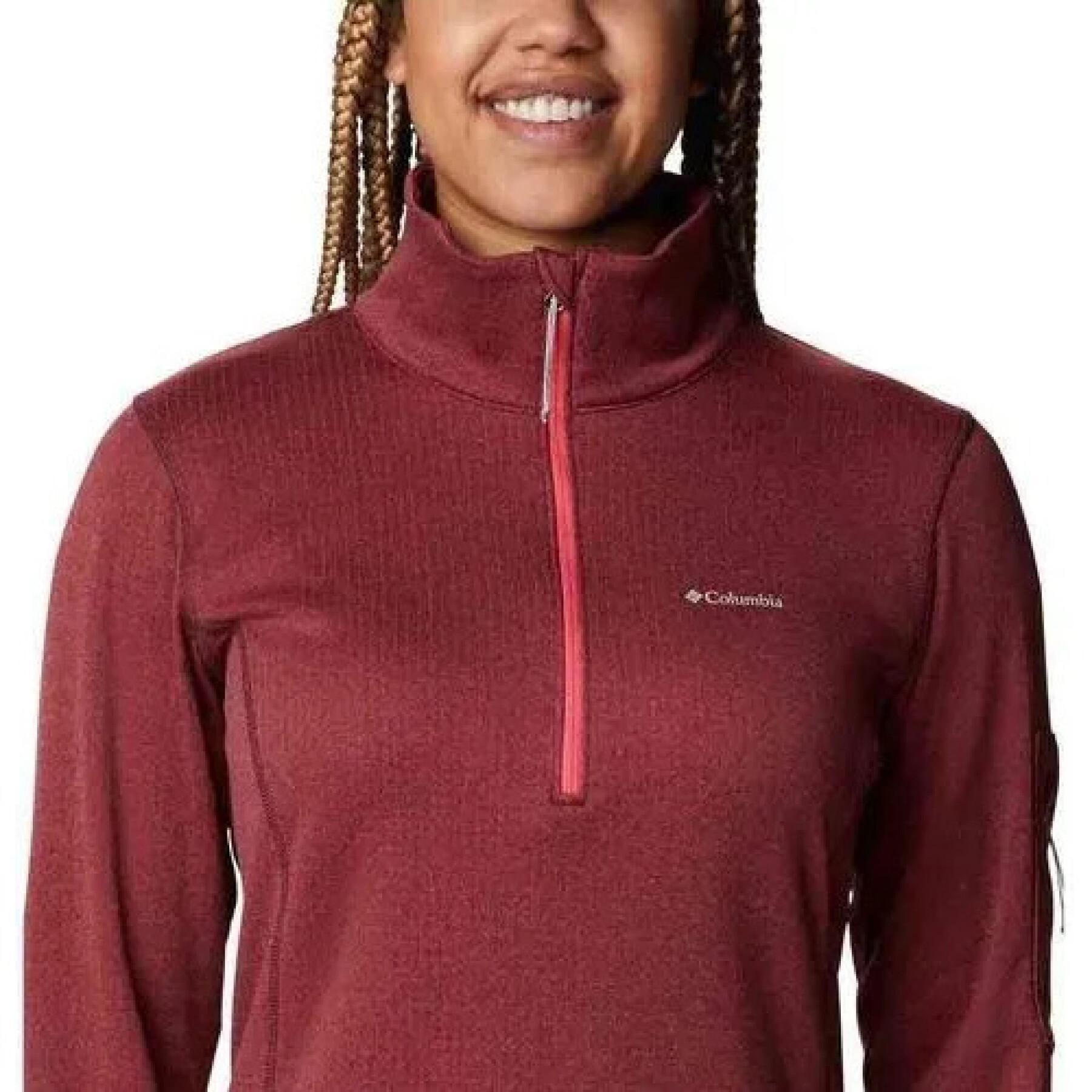 Damen Sweatshirt mit 1/2 Reißverschluss Columbia Park View Grid Fleece