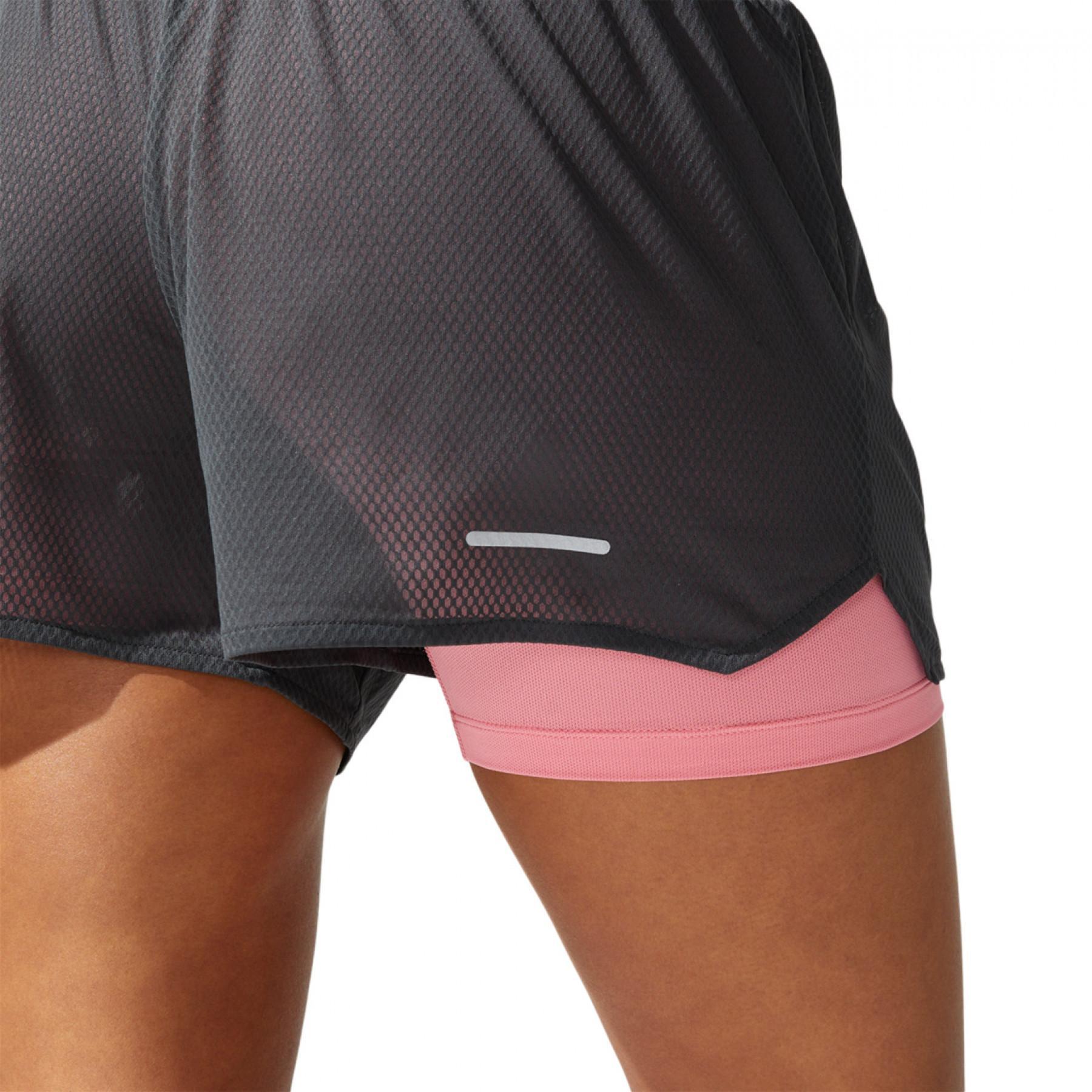 Damen-Shorts Asics Ventilate 2-en-1 3.5in