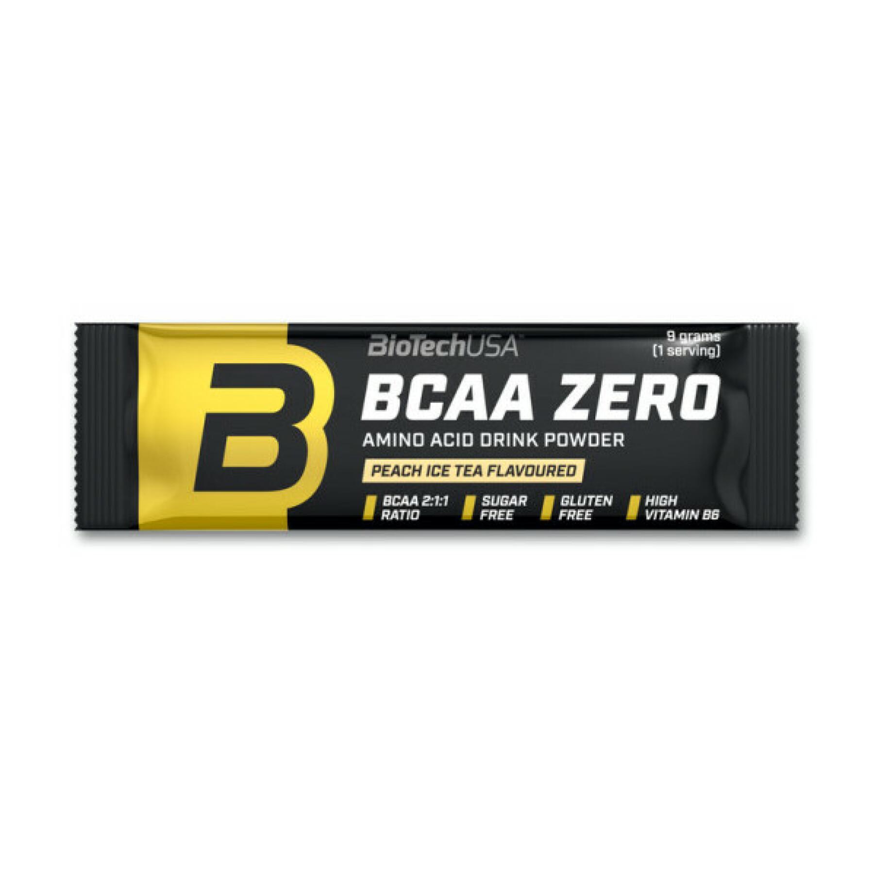 50er Pack Beutel mit Aminosäuren Biotech USA bcaa zero - Cola - 9g
