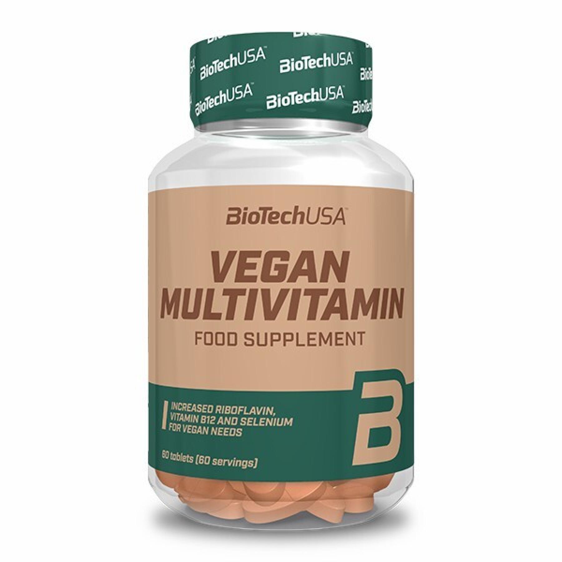 Topf mit Nahrungsergänzungsmitteln 60 Tabletten Biotech USA Vegan Multivitamin