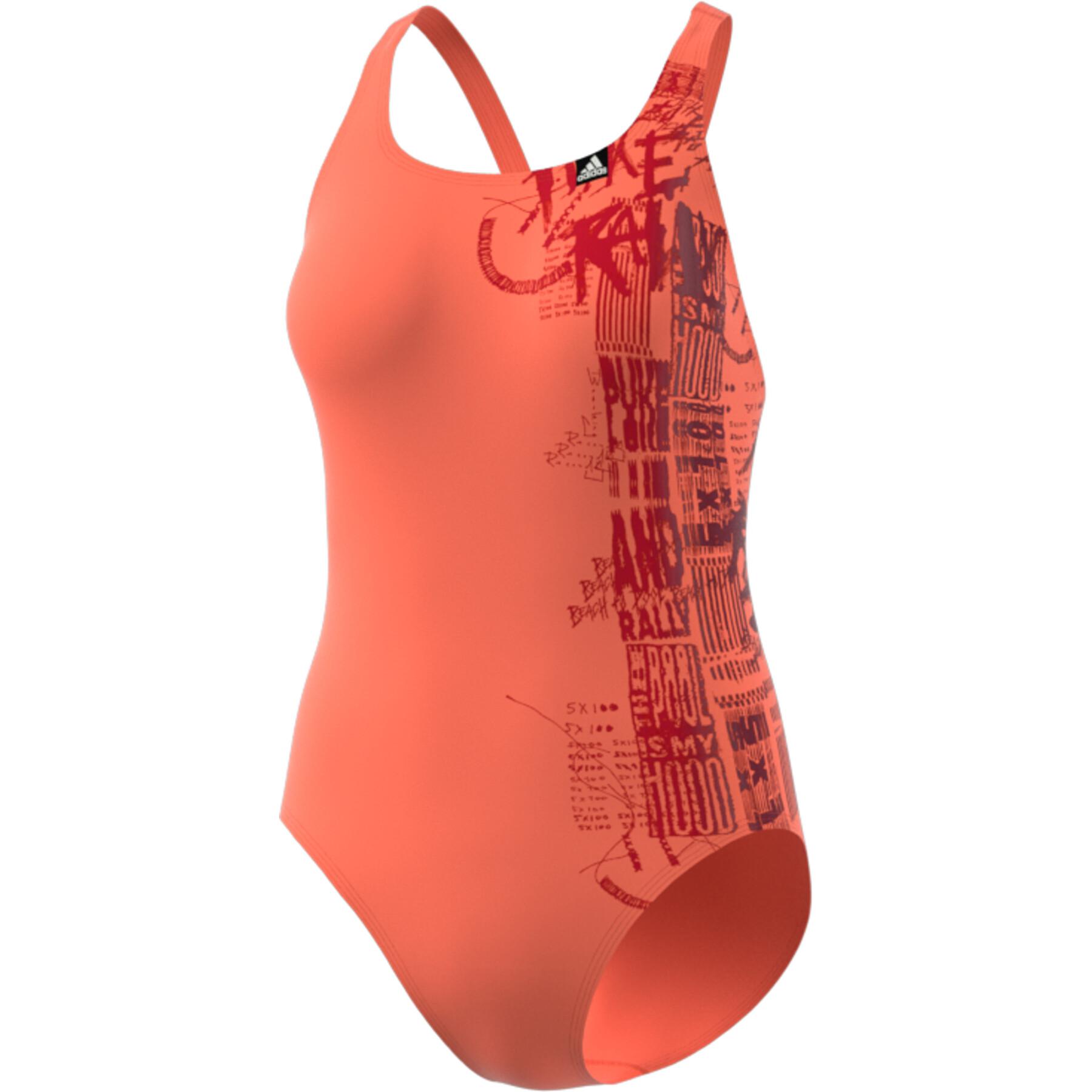 Badeanzug für Frauen adidas Placed Print Pro