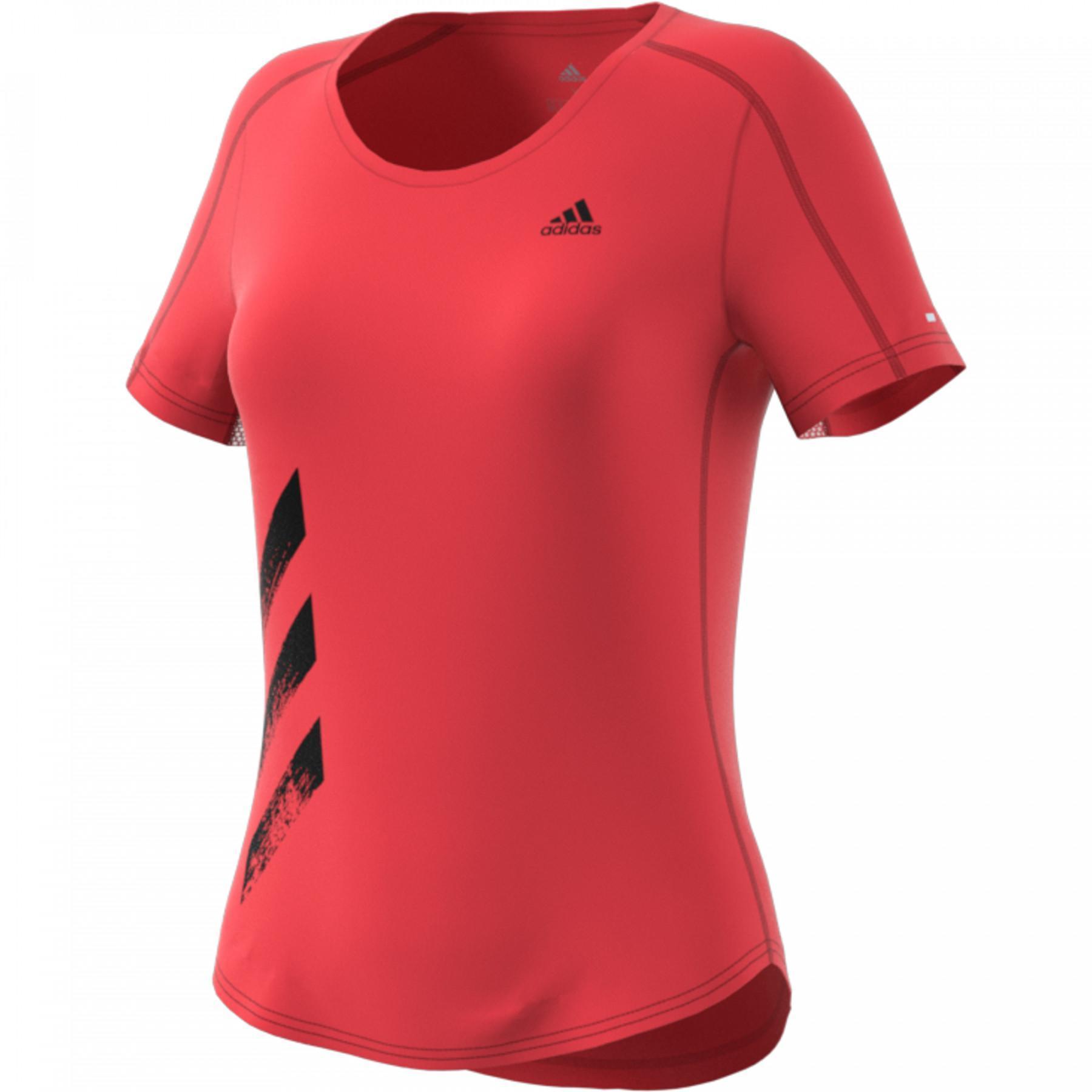Frauen-T-Shirt adidas Run It 3-Stripes Fast