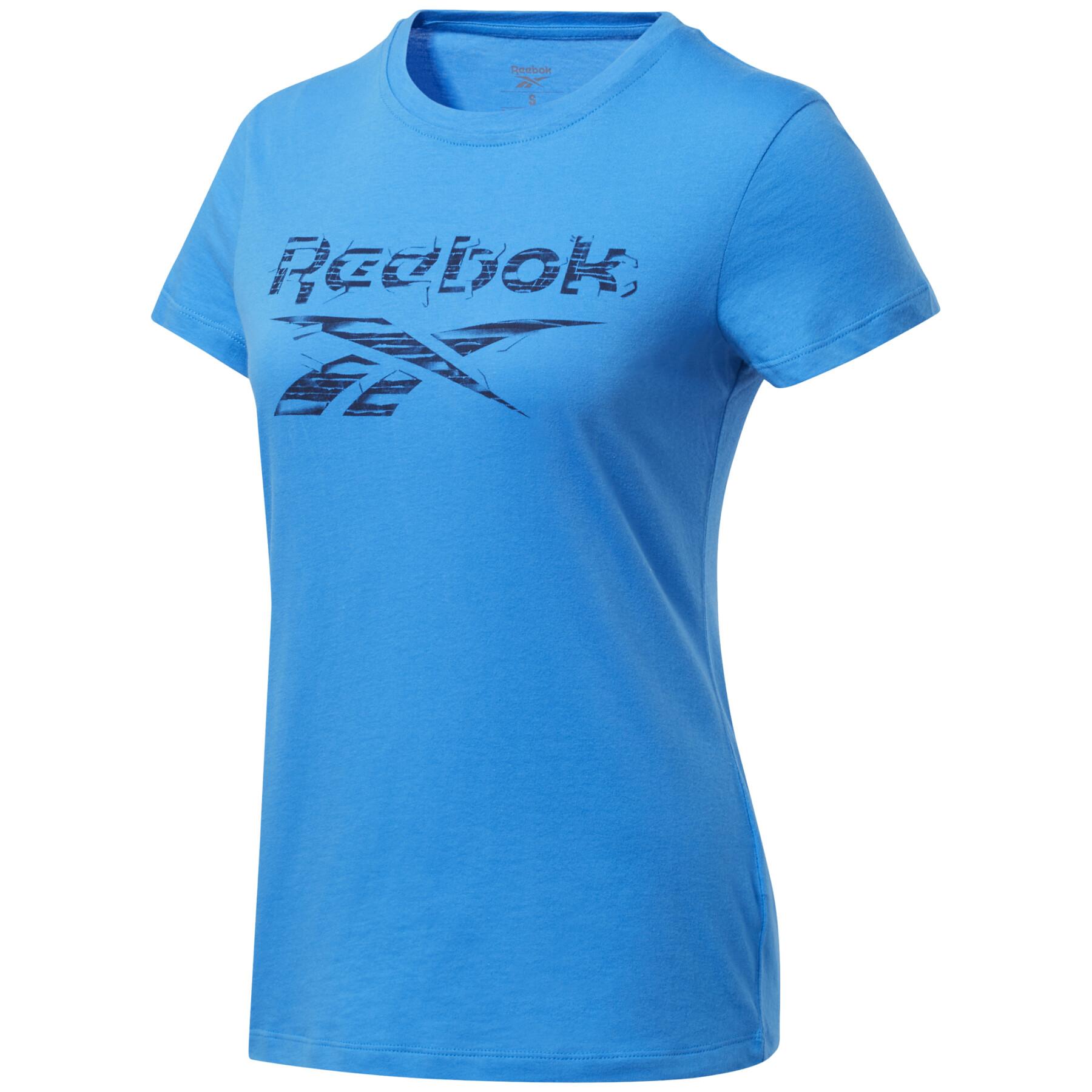 Frauen-T-Shirt Reebok Training Essentials Stacked Logo