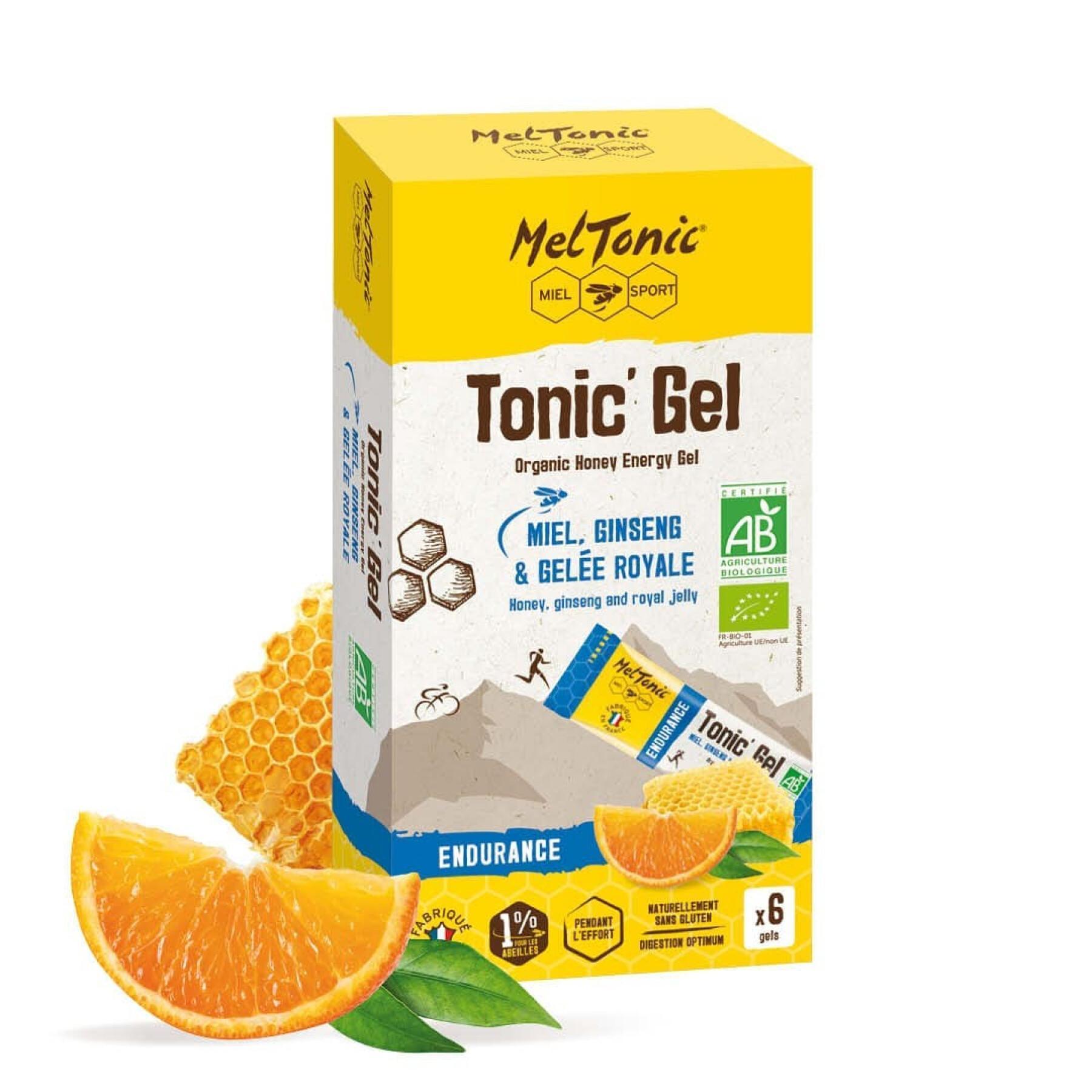 6 Energiegele Meltonic Tonic'bio - Endurance