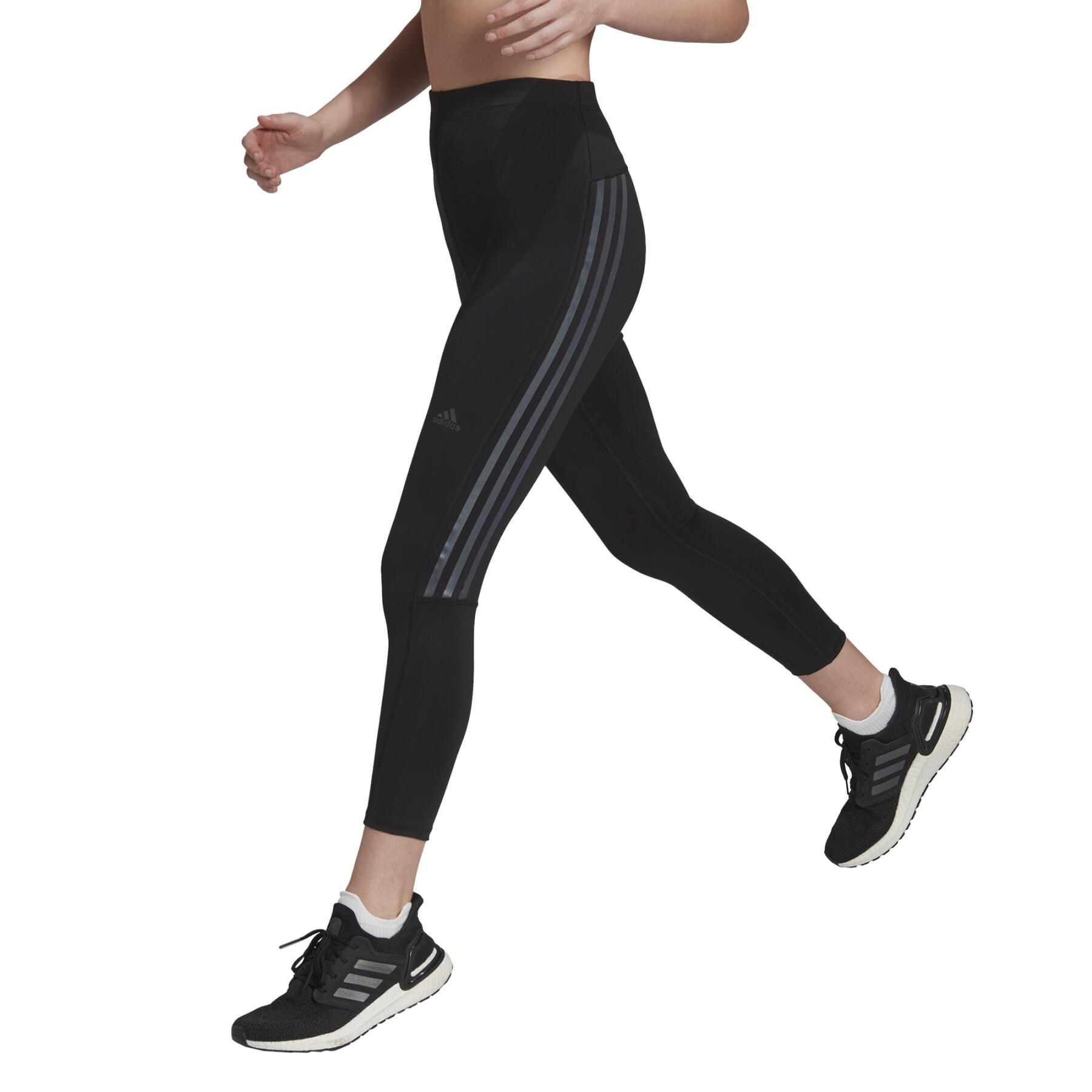 Leggings für Frauen adidas Run Icons 3 Stripes 7/8 Running