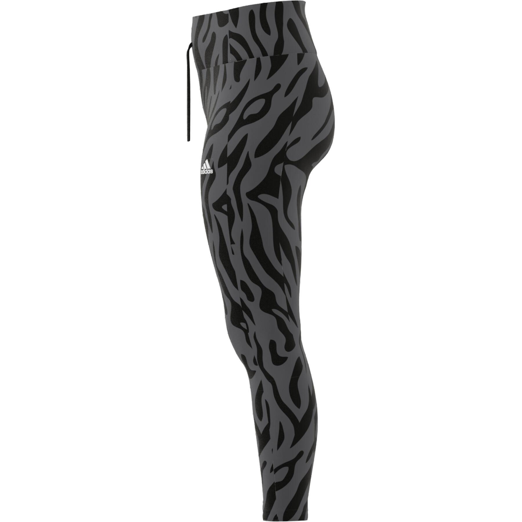 Leggings für Frauen adidas Running Essentials Tiger Print 7/8
