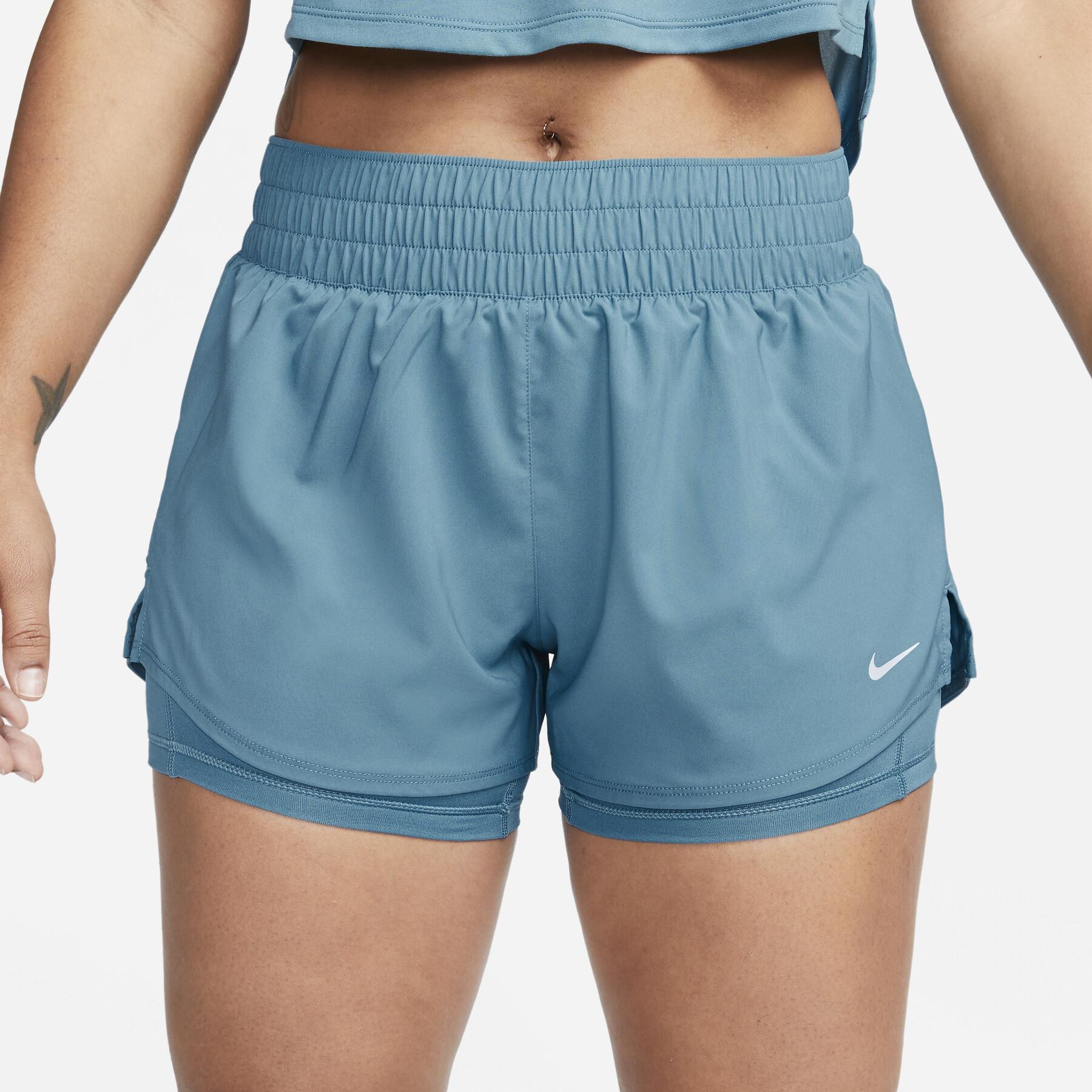 2-in-1-Short für Frauen Nike One Dri-Fit MR 3".