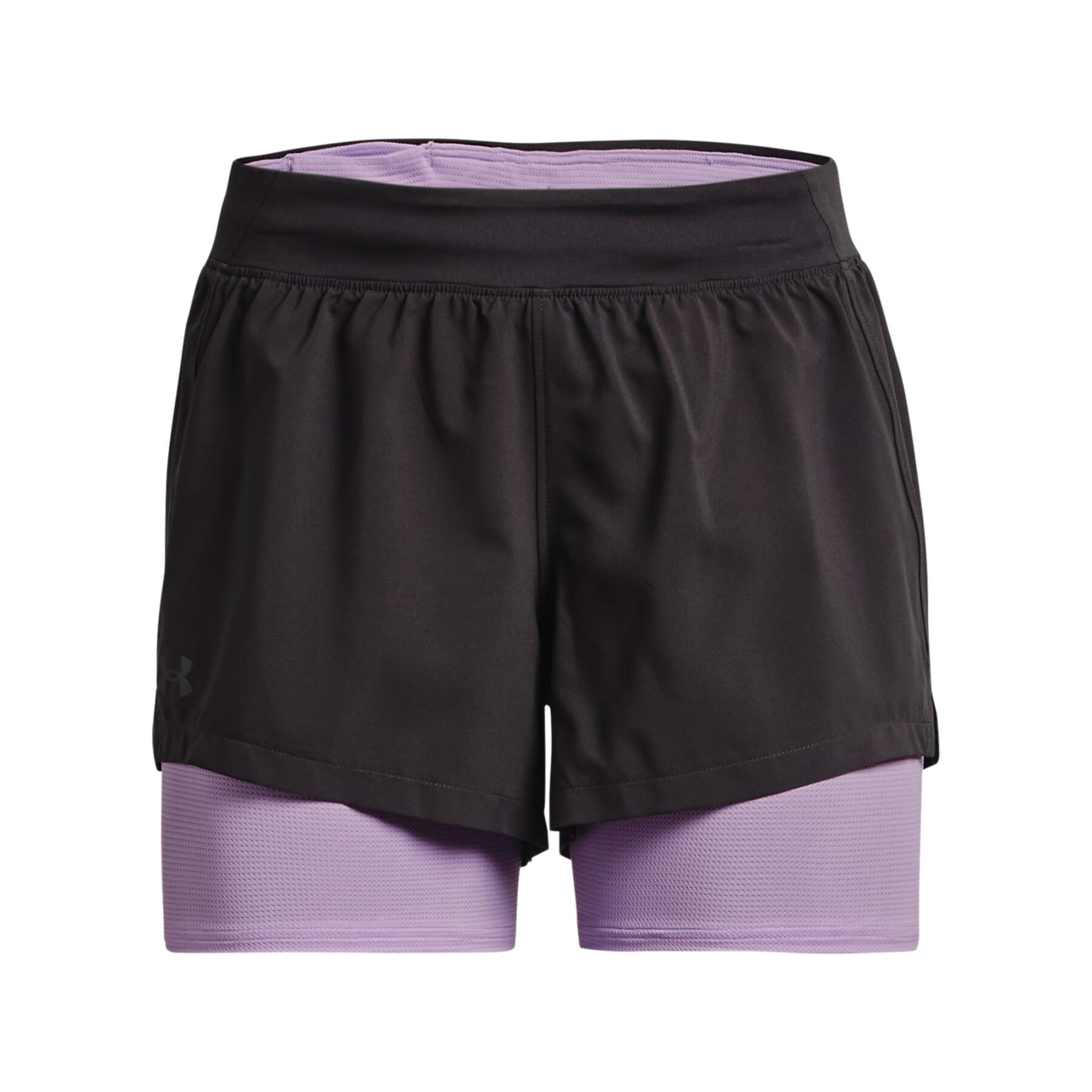 2-in-1-Shorts für Frauen Under Armour Iso-chill run