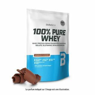 Beutel mit 100 % reinem Molkenprotein Biotech USA - Chocolate - 454g