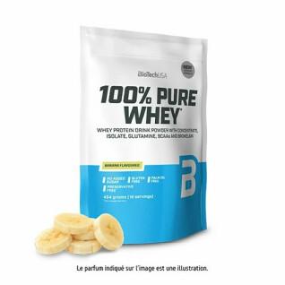 10er Pack Beutel mit 100 % reinem Molkeprotein Biotech USA - Banane - 454g