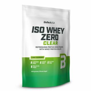 Lots of 10 Protein Bags Biotech Usa iso whey zero clear - Lime 454g