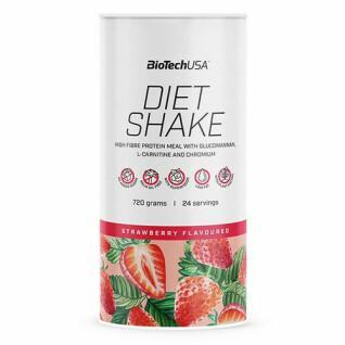 Set mit 6 Gläsern Protein Biotech USA diet shake - Fraise - 720g