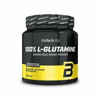 10er Pack Gläser mit Aminosäuren Biotech USA 100% l-glutamine - 500g