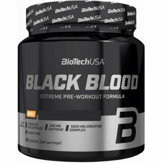 10er Pack Gläser Booster Biotech USA black blood nox + - Fruits tropicaux - 330g