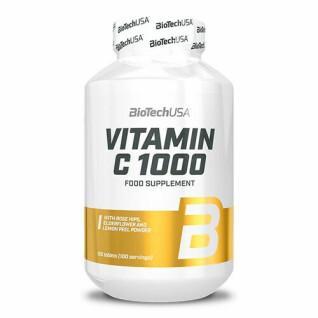 12er Pack Gläser Vitamin c Biotech USA 1000 bioflavonoïdes - 120 Comp