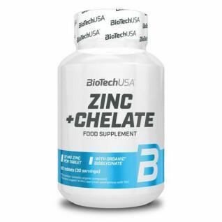 12er Pack Gläser Vitamin Zink + Chelat Biotech USA - 60 comp