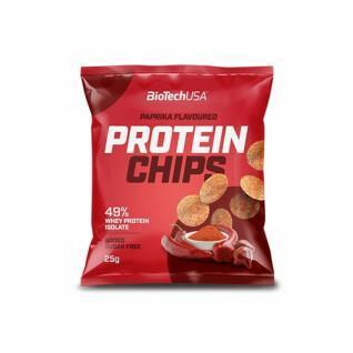 100 Packungen proteinhaltige Chips Biotech USA - Paprika