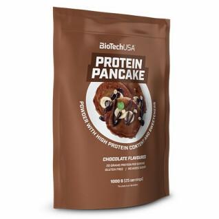 Taschen mit proteinhaltigen Pfannkuchensnacks Biotech USA - Chocolate - 1kg (x10)