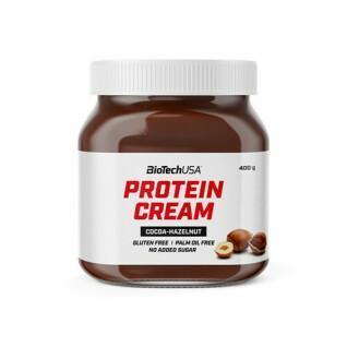 12er Pack Gläser mit proteinhaltigen Sahne-Snacks Biotech USA - Cacao-noisette - 400g