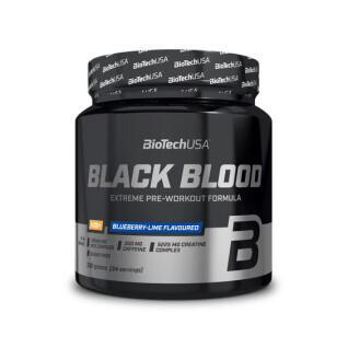 10er Pack Gläser Booster Biotech USA black blood nox + - Myrtille-lime - 330g
