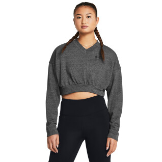 Sweatshirt mit Rundhalsausschnitt oversize crop Frau Under Armour Rival Terry