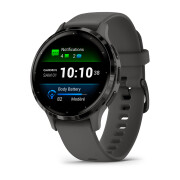 Connected Watch aus Edelstahl mit Silikongehäuse und -armband Garmin Venu® 3S